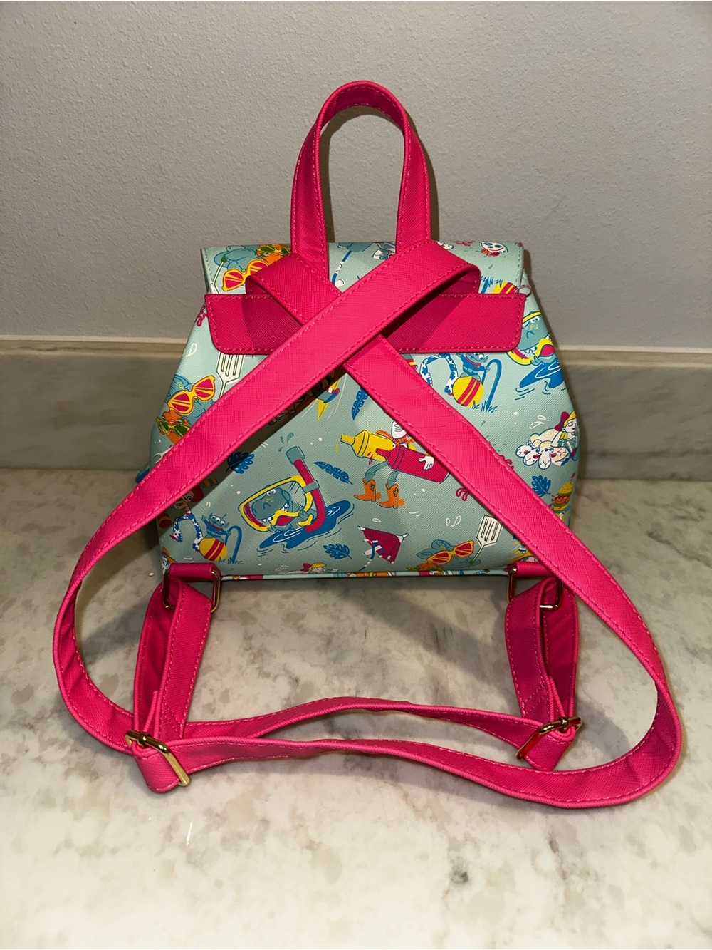 Loungefly Toy Story Mini Backpack with Pixar Ball Zipper Bag - Picture 2 of 5